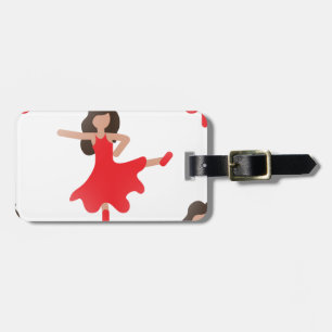 dancer emoji luggage tag