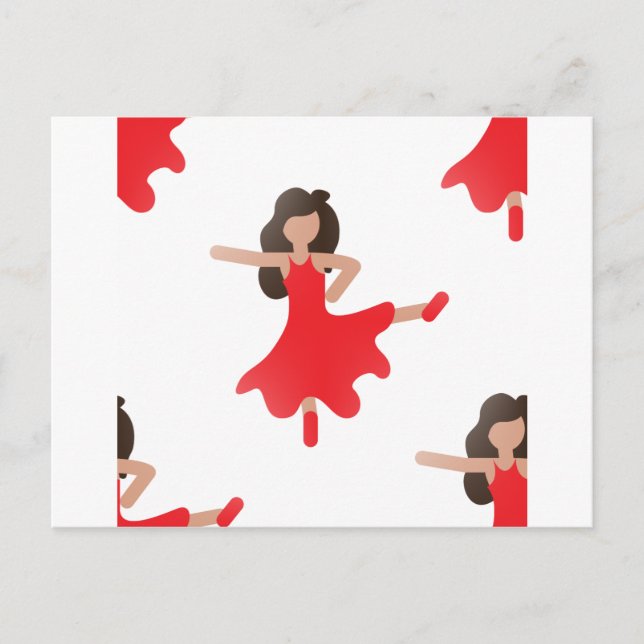dancer emoji postcard (Front)