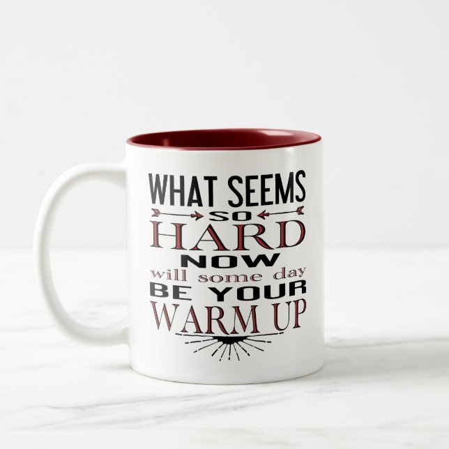 Dancer Fitness Motivational Quotation Two-Tone Coffee Mug (Left)