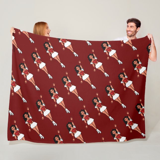 Dancer Fleece Blanket Red Spark #2 (In Situ)