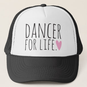Dancer For Life Black with Heart Trucker Hat