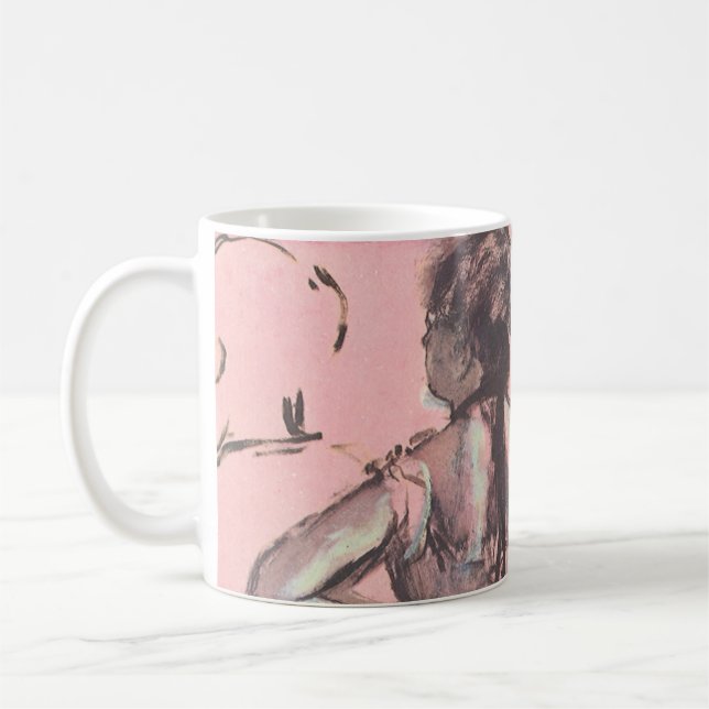 Dancer from Back, Hands on Hips by Edgar Degas Coffee Mug (Left)