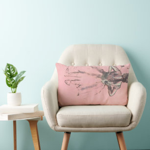 Dancer from Back, Hands on Hips by Edgar Degas Lumbar Cushion