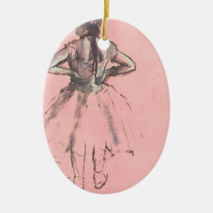 Dancer from the Back by Edgar Degas Vintage Ballet Ceramic Ornament
