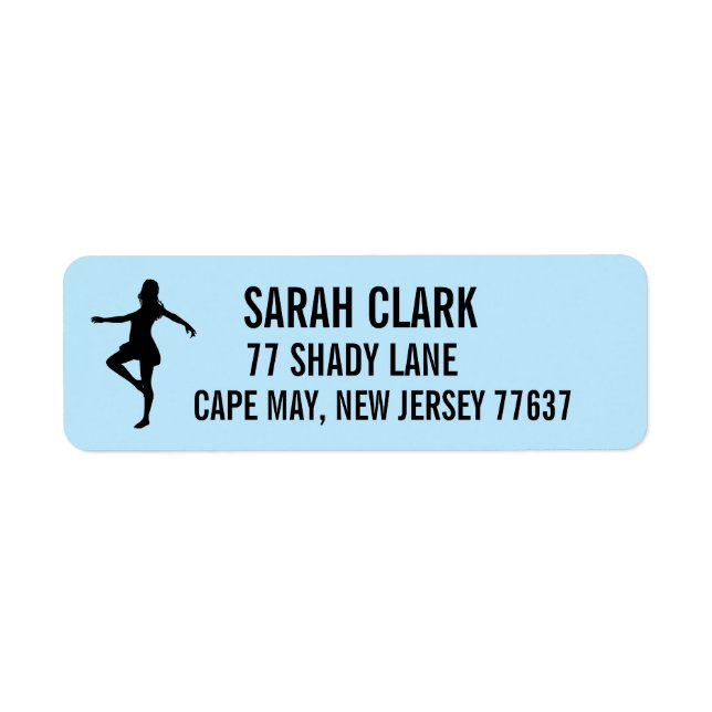 Dancer Girl Return Address Labels (Front)