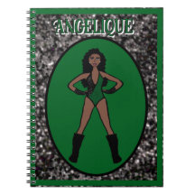 Dancer Green Black Notebook #