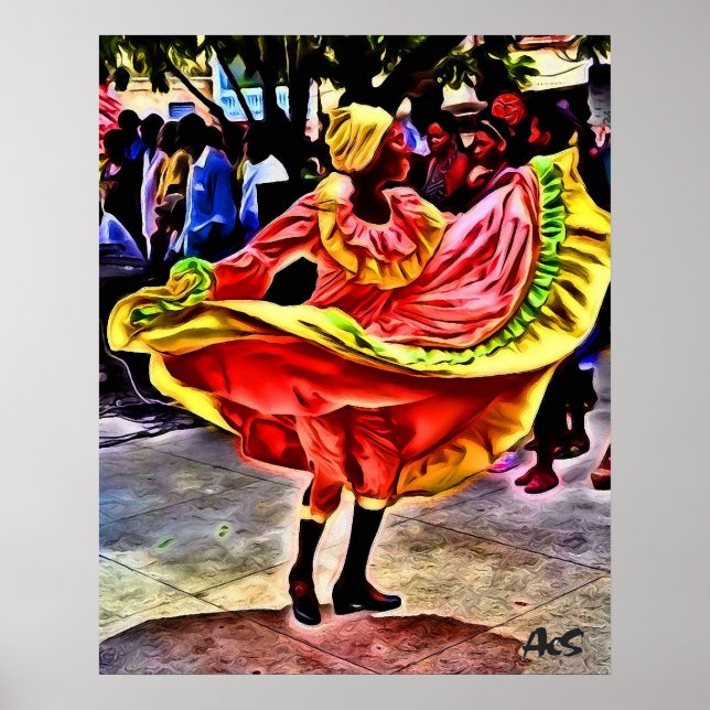 DANCER IN CUBAN SQUARE POSTER (Front)