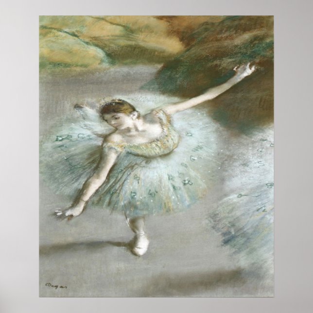 Dancer in Green by Edgar Degas Poster (Front)