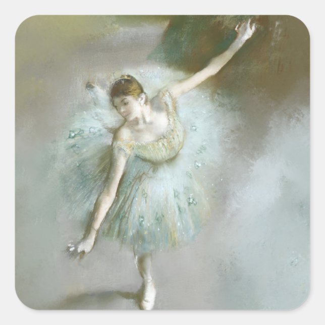 Dancer in Green Degas, Art  Square Sticker (Front)