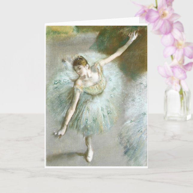 Dancer in Green, Edgar Degas  Card (Orchid)