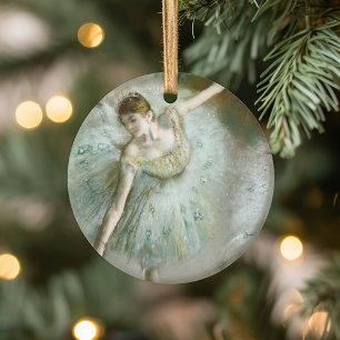Dancer in Green Edgar Degas Ceramic Ornament