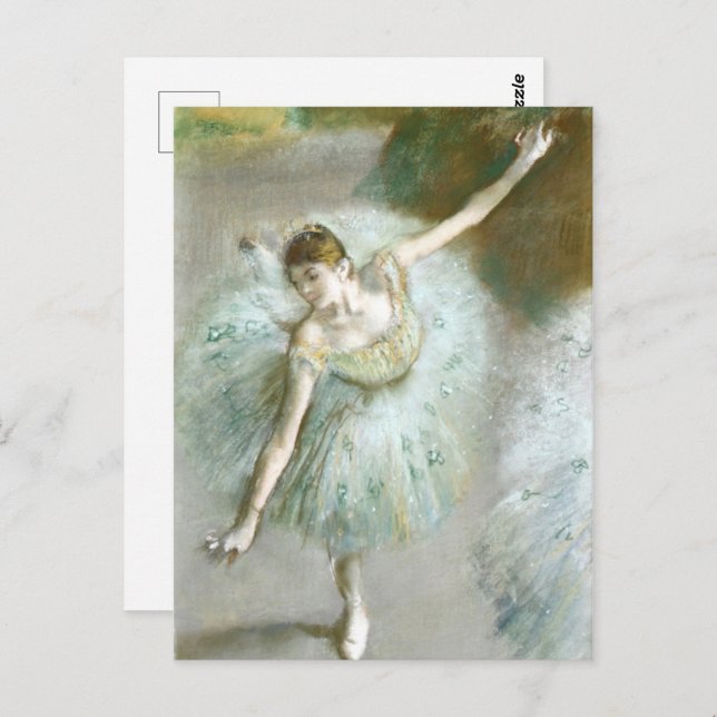 Dancer in Green, Edgar Degas Postcard (Front/Back)