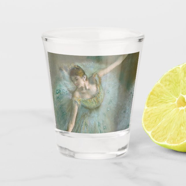 Dancer in Green Edgar Degas Shot Glass (Front)