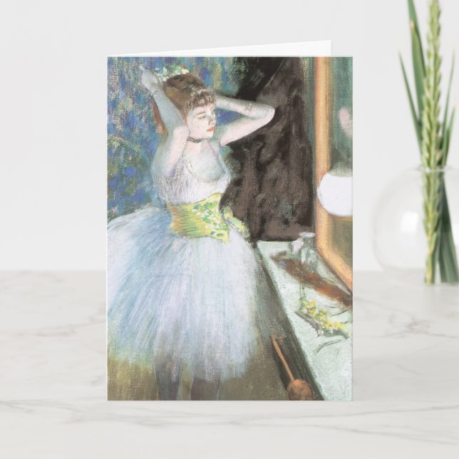 Dancer in Her Dressing Room by Edgar Degas Card (Front)