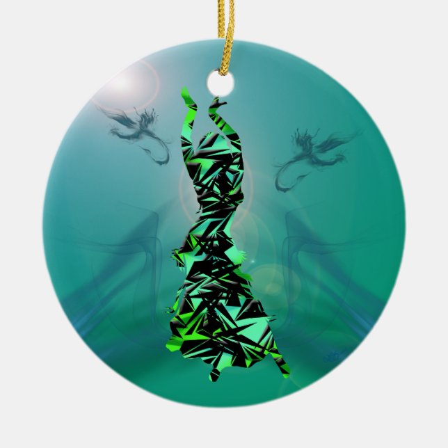 Dancer *Jinx* Ceramic Tree Decoration (Front)