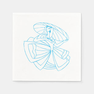 Dancer Line Art Napkins