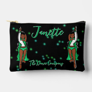 Dancer/Majorette Green Spark Accessory Pouch