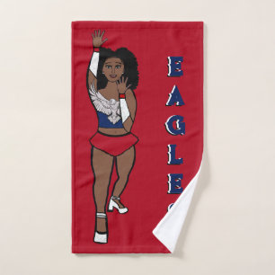 Dancer/Majorette Hand Towel Navy Silver  Eagle A 2