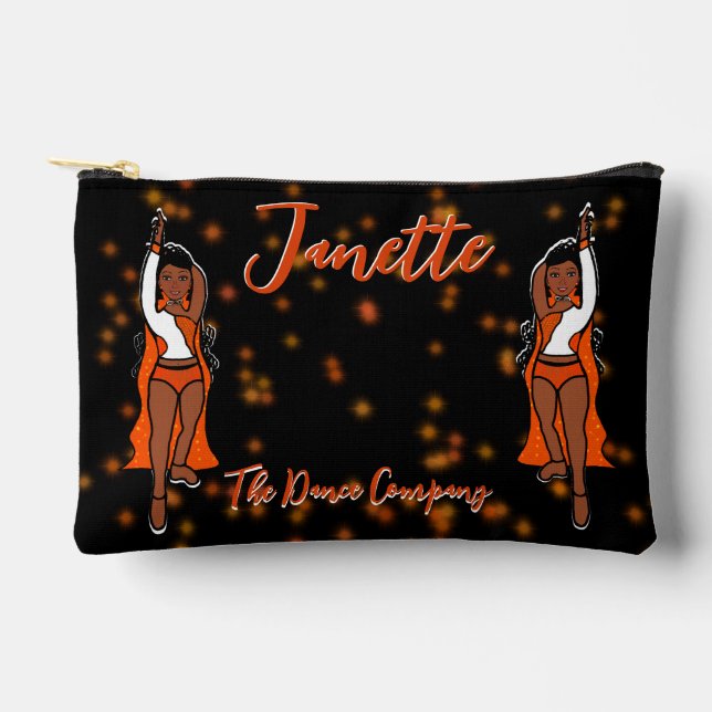 Dancer/Majorette  Orange Spark Accessory Pouch (Front)