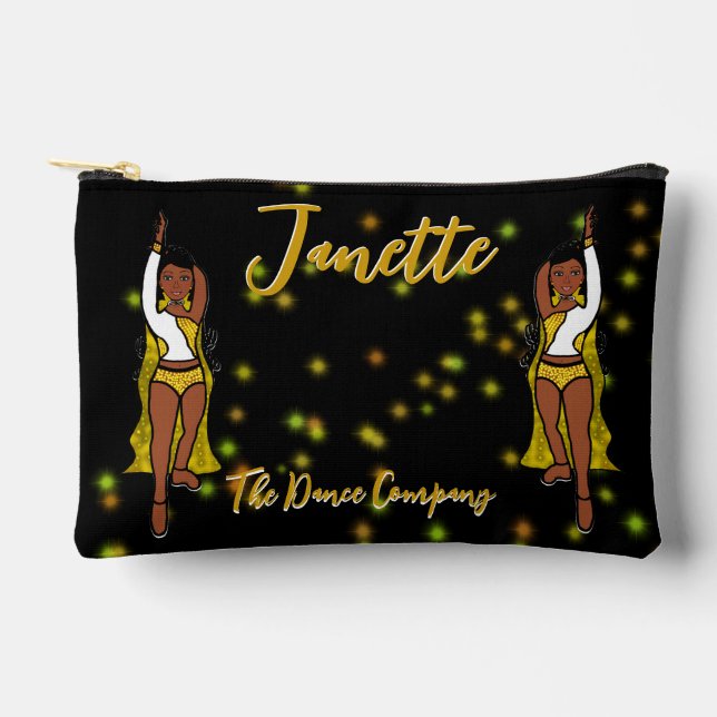 Dancer/Majorette  Yellow Spark Accessory Pouch (Front)