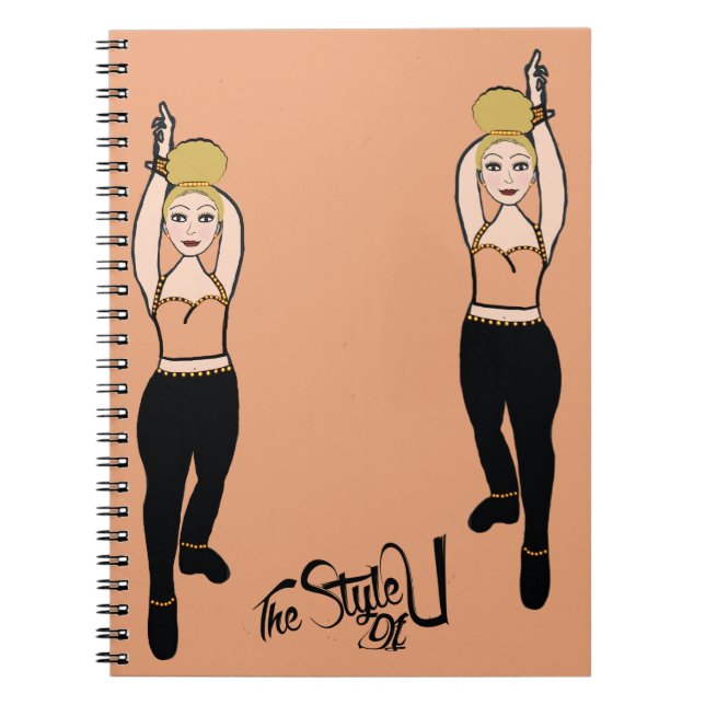 Dancer Notebook Peach / Black (Front)