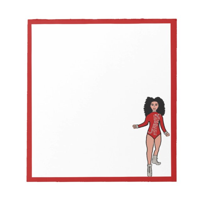 Dancer Notepad Red  / Silver B (Front)