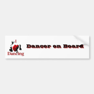 Dancer on Board Bumper Sticker
