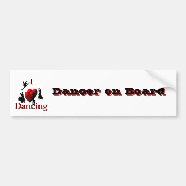 Dancer on Board Bumper Sticker (Front)