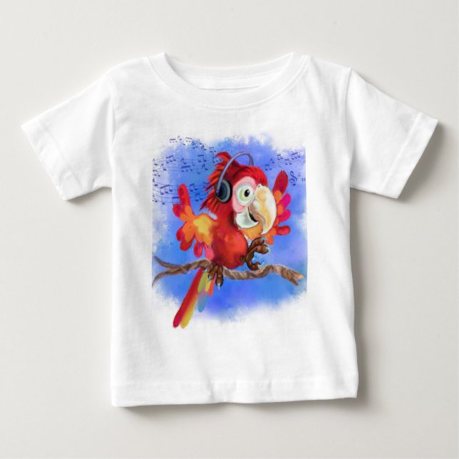 Dancer Parrot Funny Baby T-Shirt (Front)