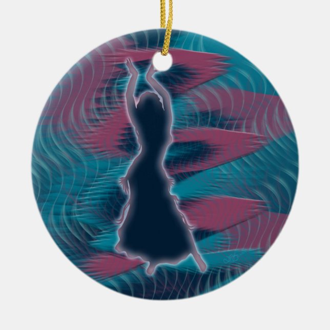 Dancer *Porcha* Ceramic Tree Decoration (Front)