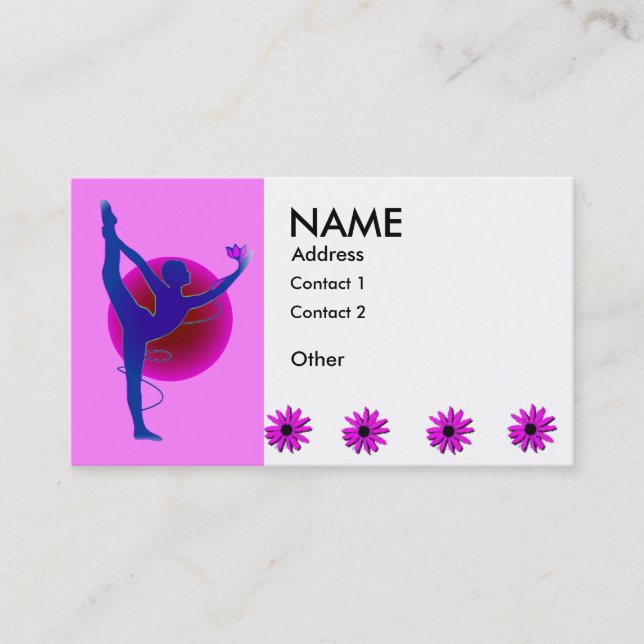 Dancer Pose - Yoga Business Cards (Front)