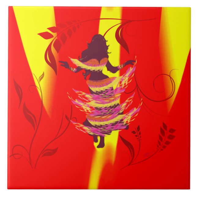Dancer *Rayjii* Ceramic Tile (Front)