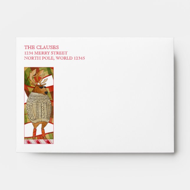 DANCER REINDEER A6 Envelopes (4x6 Cards) (Front)