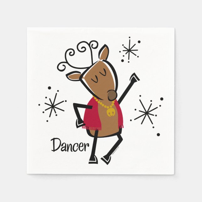 Dancer Reindeer Napkin (Front)