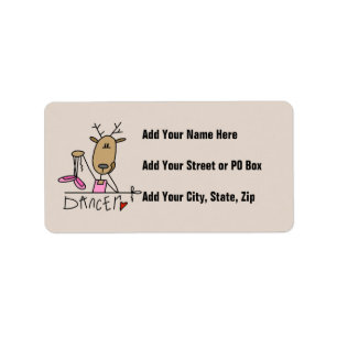 Dancer Reindeer T-shirts and Gifts Label