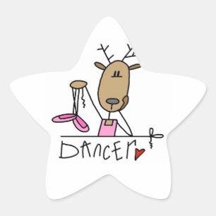 Dancer Reindeer T-shirts and Gifts Star Sticker