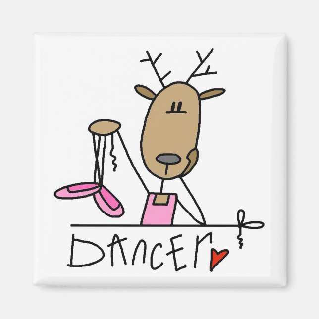 Dancer Reindeer Tshirts and Gifts Magnet (Front)