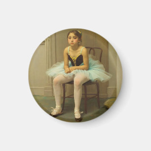 Dancer resting after dance class magnet