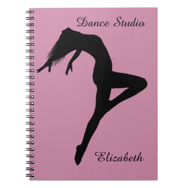 Dancer Retire Silhouette Personalised Notebook (Front)