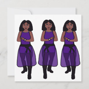 Dancer Sheer Purple  A  Holiday Card