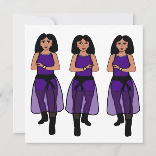 Dancer Sheer Purple B Holiday Card