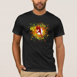 Dancer Silhouette with Floral Swirls T-Shirt