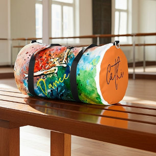 Dancer splatter personalised duffle bag