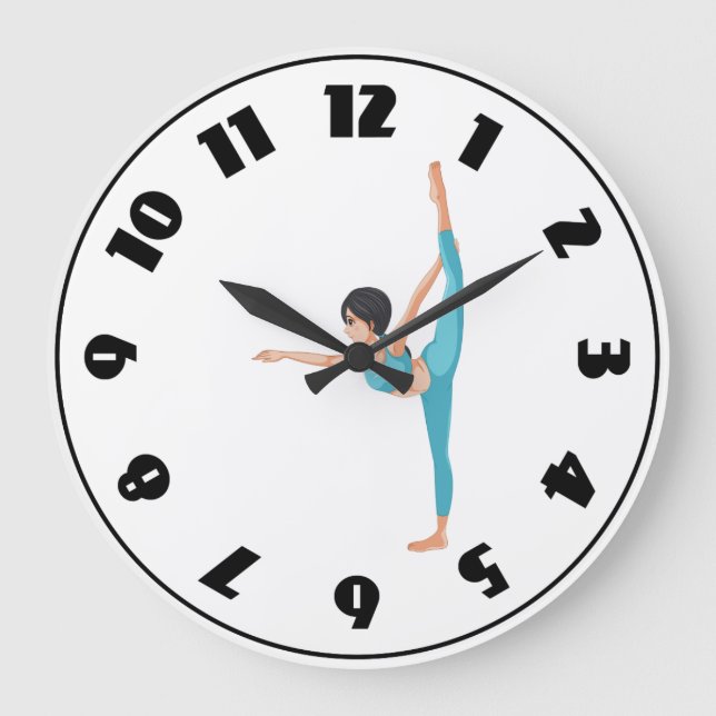 Dancer Stretching Clock (Front)