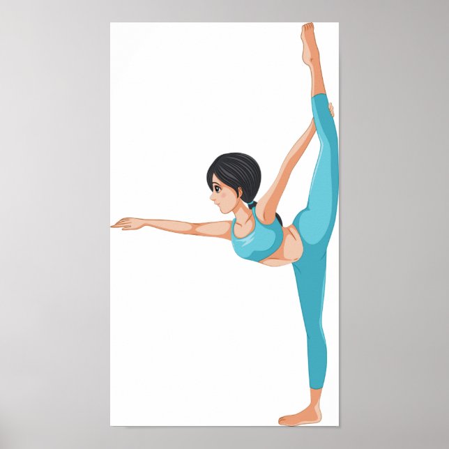 Dancer Stretching Dance Exercise Poster (Front)