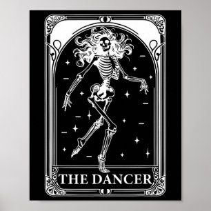 Dancer Tarot Card Skeleton Dancing Daughter Teache Poster
