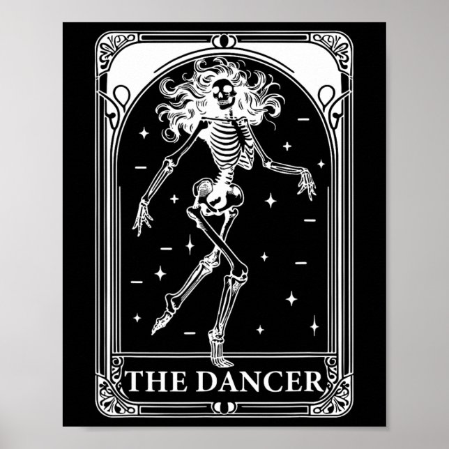 Dancer Tarot Card Skeleton Dancing Daughter Teache Poster (Front)