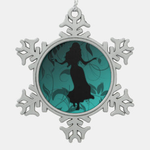 Dancer *Tonia* Snowflake Pewter Christmas Ornament
