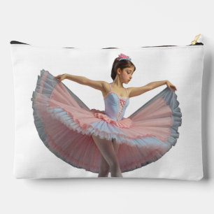 Dancer unfurling her tutu accessory pouch