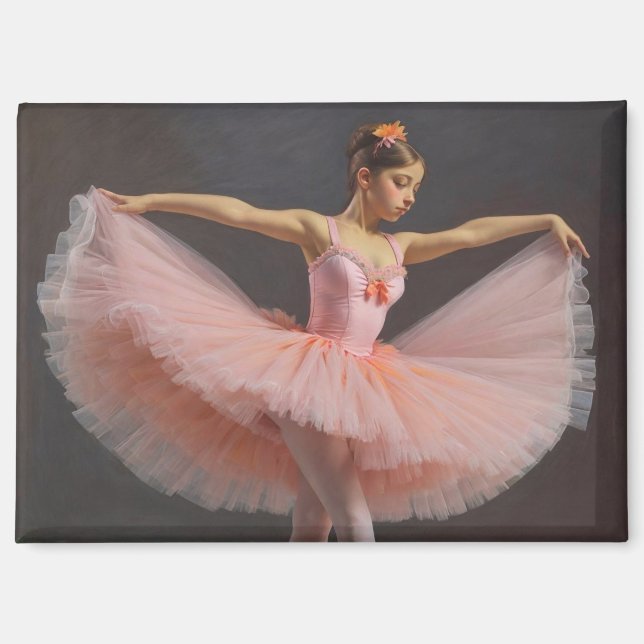 Dancer unfurling her tutu magnet (Front)